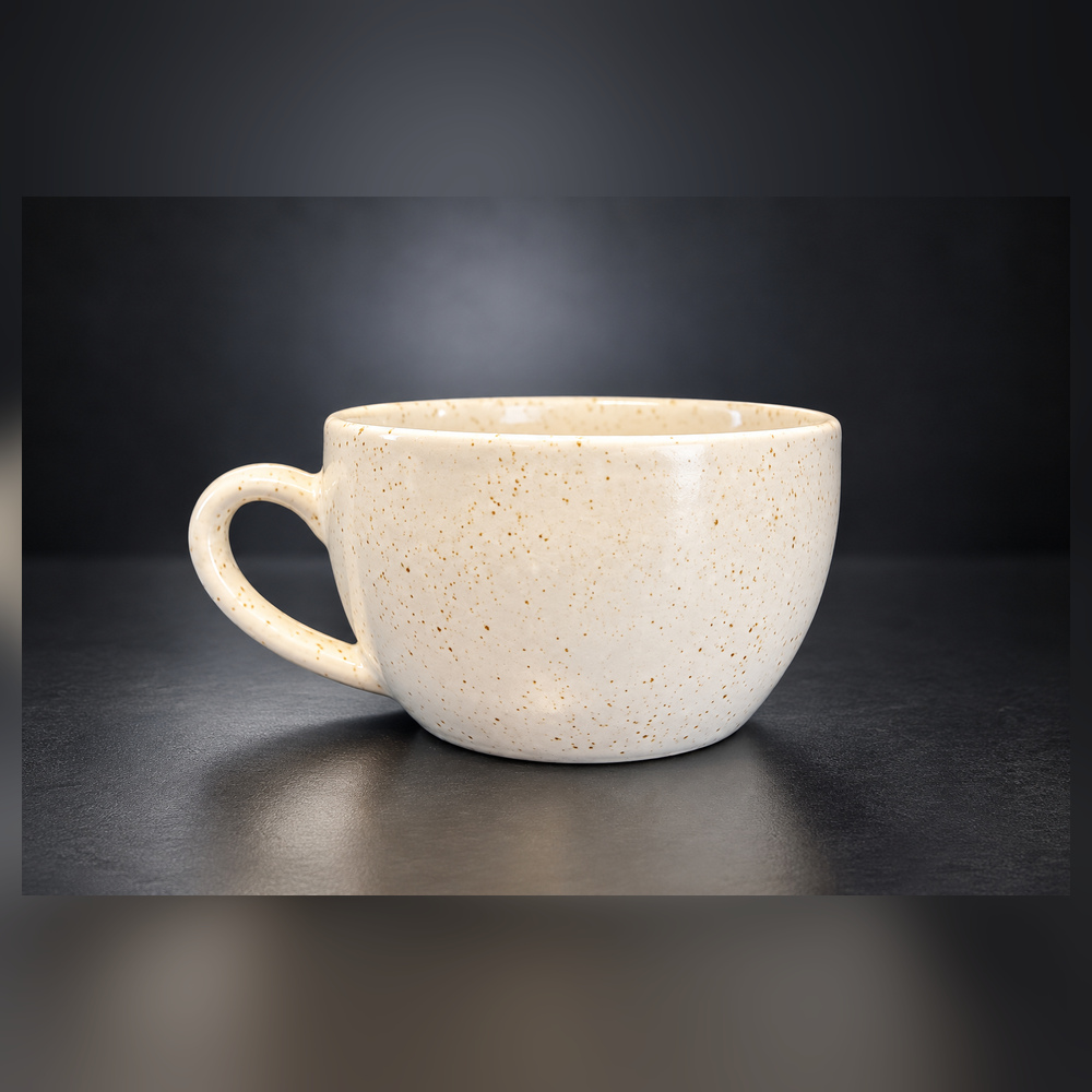 ماگ سرامیکی کرم خال‌دار